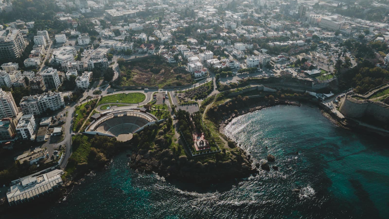 Coastal aerial view in Cyprus