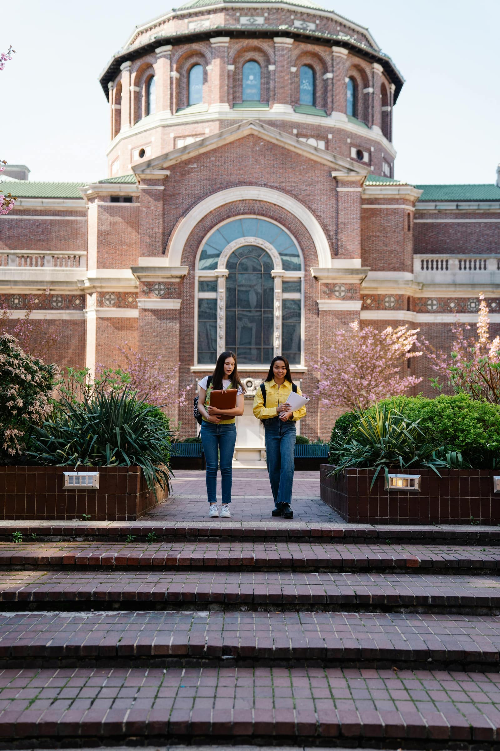 Students on a university campus in Spain