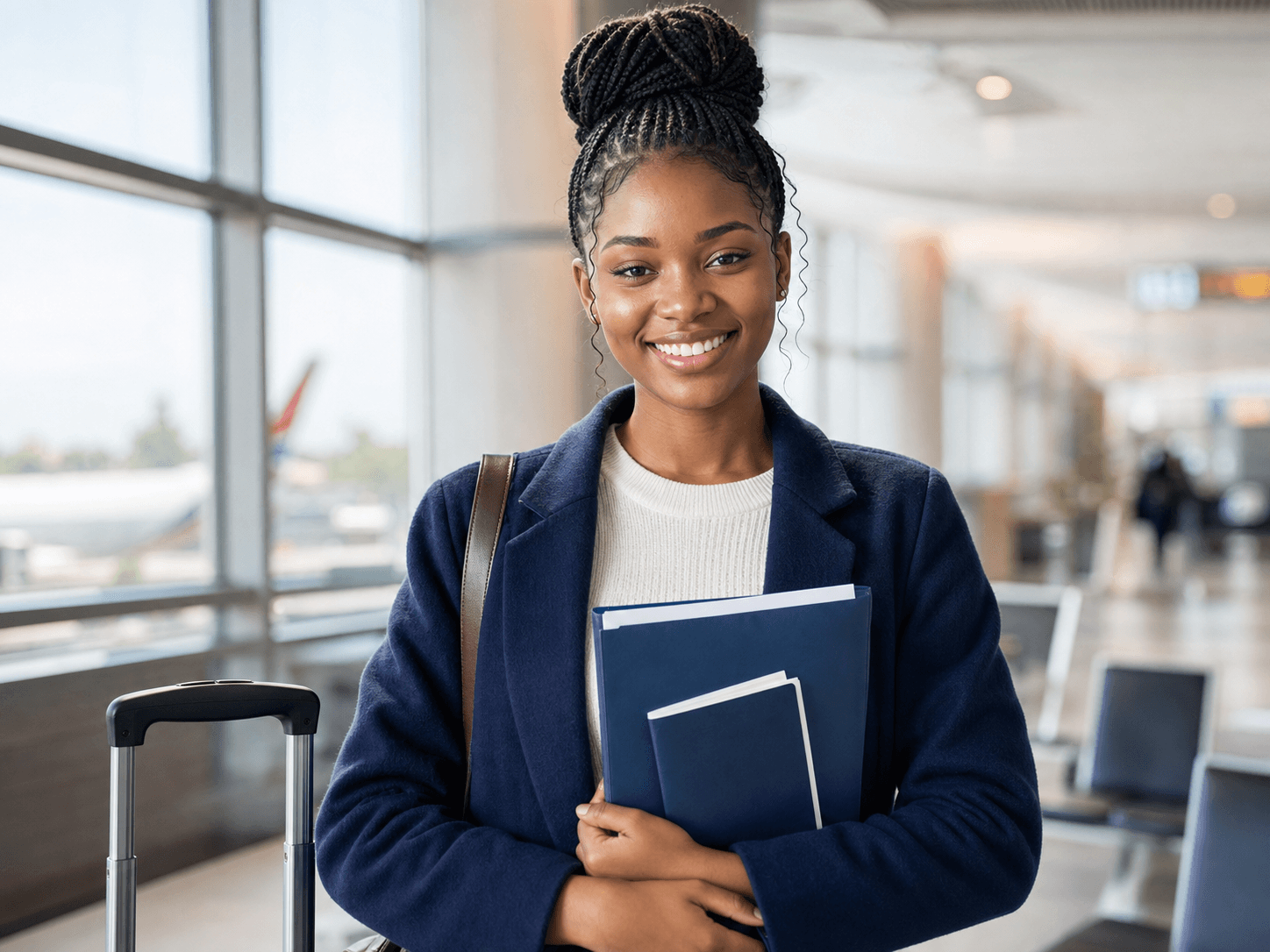 Mercy, a Kenyan student ready for international study travel